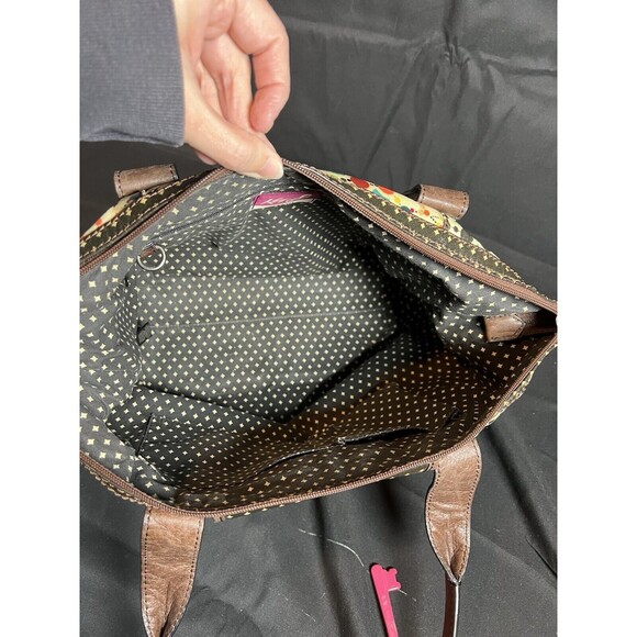 FOSSIL Bright Multi Color Key-Per‎ Purse Bohemain Dot Whimical-EUC - Picture 13 of 14